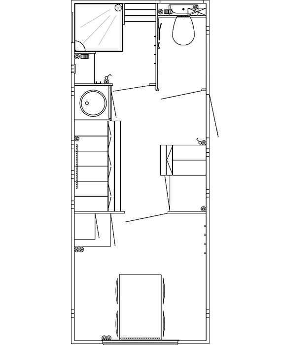 Scanvogn Crew Trailer Separate Toilet Entrance — Portable Building Australia